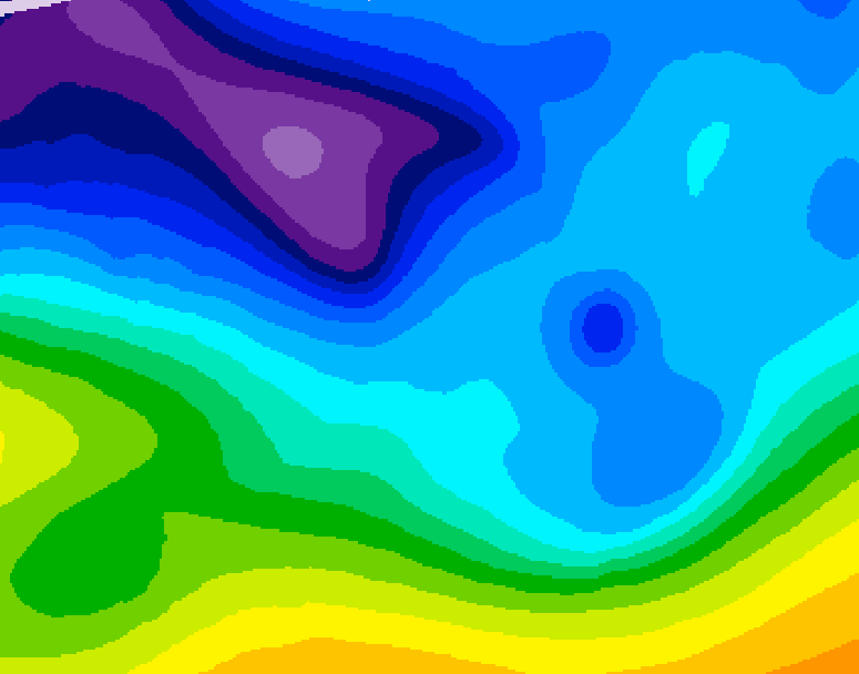 GDPS 500 millibar geopotential height 006 hour forecast chart for Canada based on 2026/02/11 1200Z data