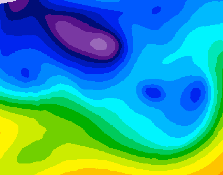 GDPS 500 millibar geopotential height 030 hour forecast chart for Canada based on 2026/02/11 1200Z data