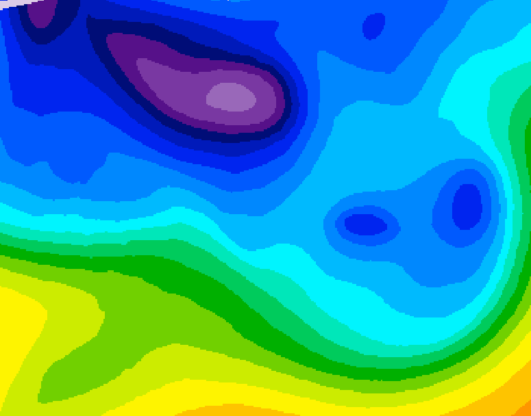 GDPS 500 millibar geopotential height 036 hour forecast chart for Canada based on 2026/02/11 1200Z data