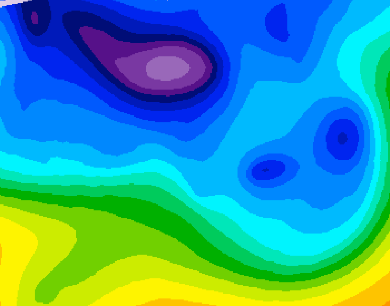 GDPS 500 millibar geopotential height 042 hour forecast chart for Canada based on 2026/02/11 1200Z data