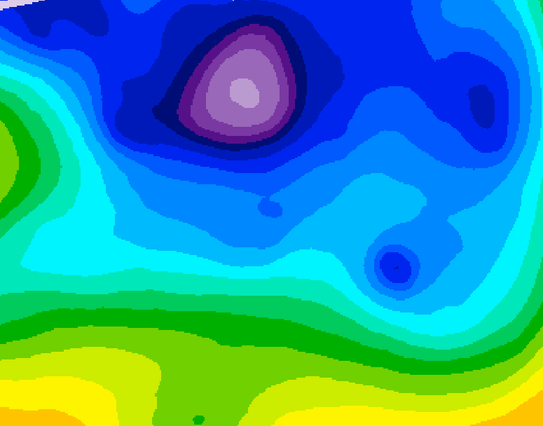 GDPS 500 millibar geopotential height 072 hour forecast chart for Canada based on 2026/02/11 1200Z data