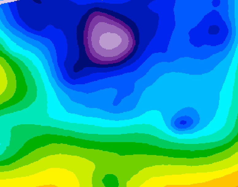 GDPS 500 millibar geopotential height 084 hour forecast chart for Canada based on 2026/02/11 1200Z data