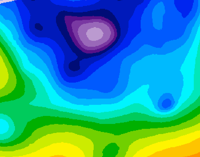 GDPS 500 millibar geopotential height 096 hour forecast chart for Canada based on 2026/02/11 1200Z data