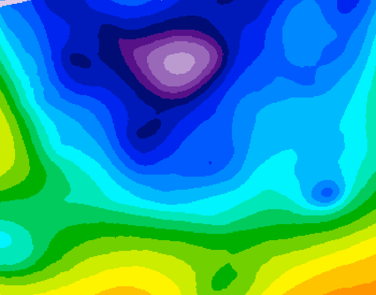 GDPS 500 millibar geopotential height 102 hour forecast chart for Canada based on 2026/02/11 1200Z data