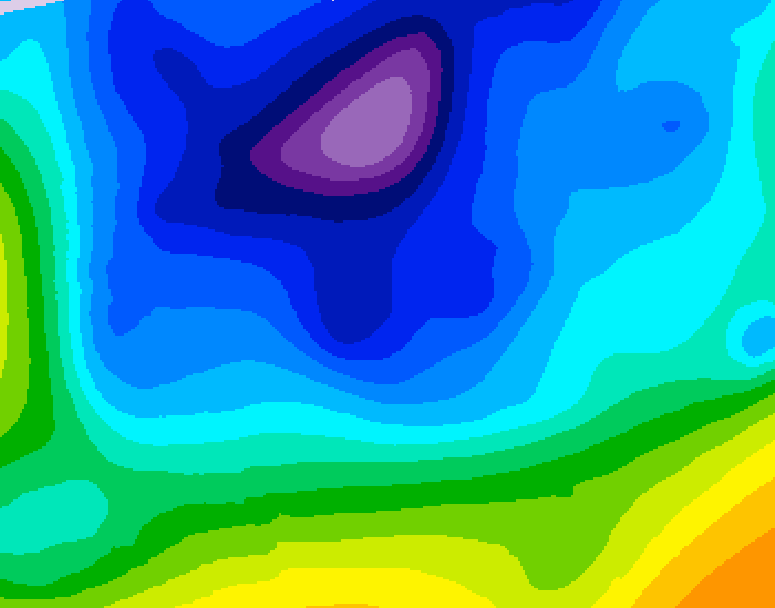GDPS 500 millibar geopotential height 120 hour forecast chart for Canada based on 2026/02/11 1200Z data