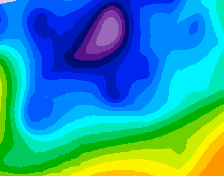 GDPS 500 millibar geopotential height 132 hour forecast chart for Canada based on 2026/02/11 1200Z data