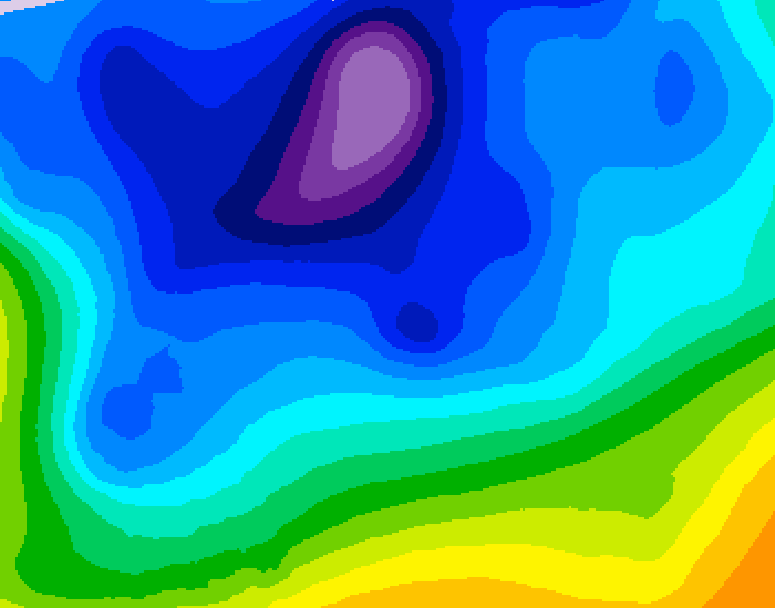 GDPS 500 millibar geopotential height 138 hour forecast chart for Canada based on 2026/02/11 1200Z data