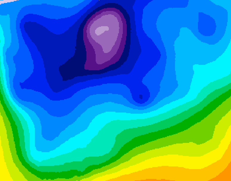 GDPS 500 millibar geopotential height 150 hour forecast chart for Canada based on 2026/02/11 1200Z data