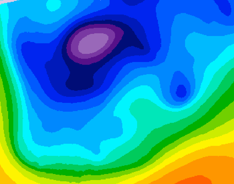 GDPS 500 millibar geopotential height 180 hour forecast chart for Canada based on 2026/02/11 1200Z data
