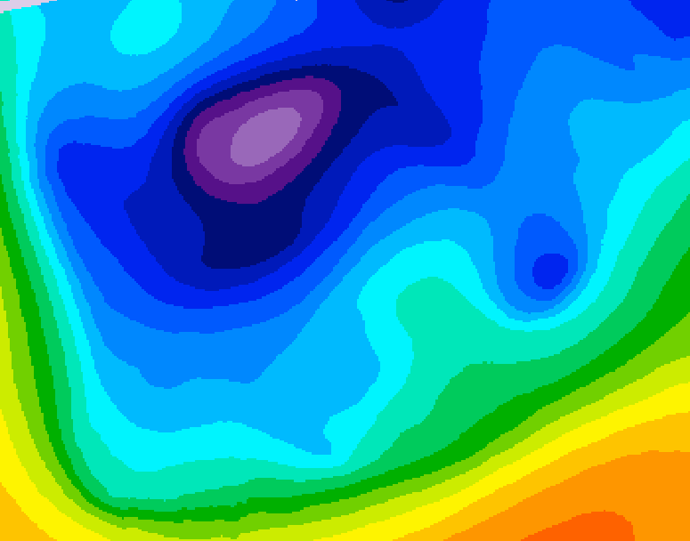 GDPS 500 millibar geopotential height 186 hour forecast chart for Canada based on 2026/02/11 1200Z data