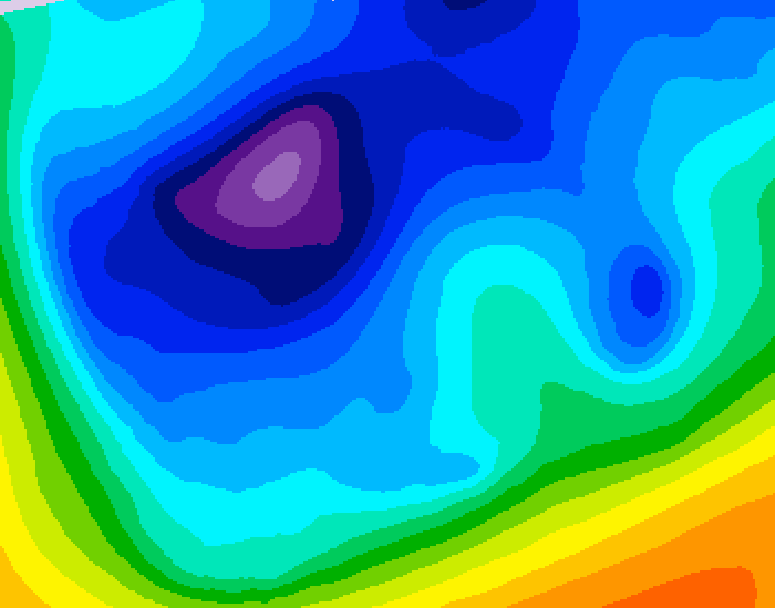 GDPS 500 millibar geopotential height 198 hour forecast chart for Canada based on 2026/02/11 1200Z data
