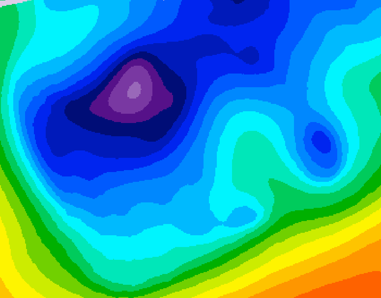 GDPS 500 millibar geopotential height 204 hour forecast chart for Canada based on 2026/02/11 1200Z data