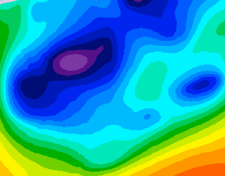 GDPS 500 millibar geopotential height 222 hour forecast chart for Canada based on 2026/02/11 1200Z data