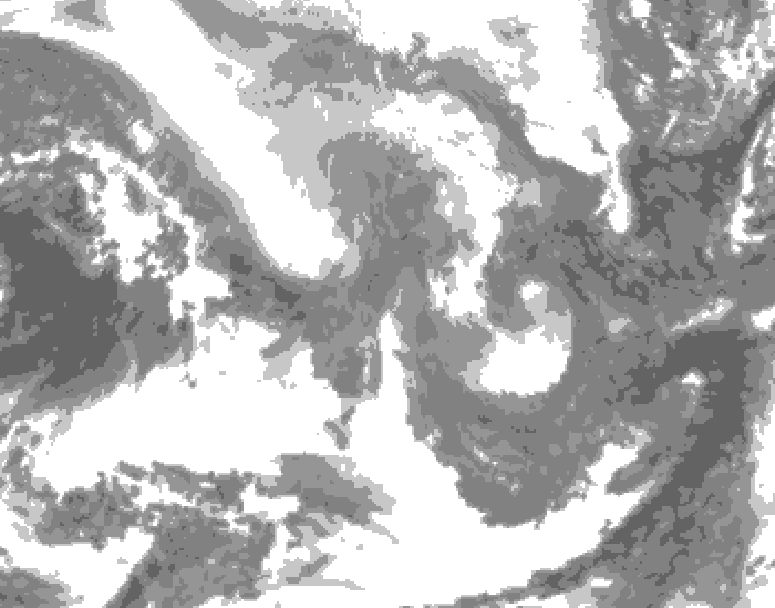 GDPS total cloud 024 hour forecast chart for Canada based on 2026/02/11 0000Z data