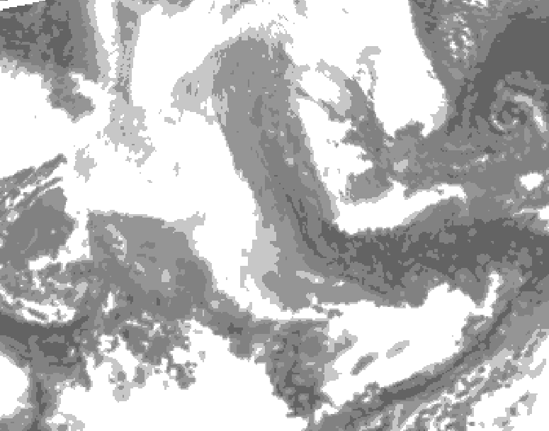 GDPS total cloud 228 hour forecast chart for Canada based on 2026/02/11 0000Z data