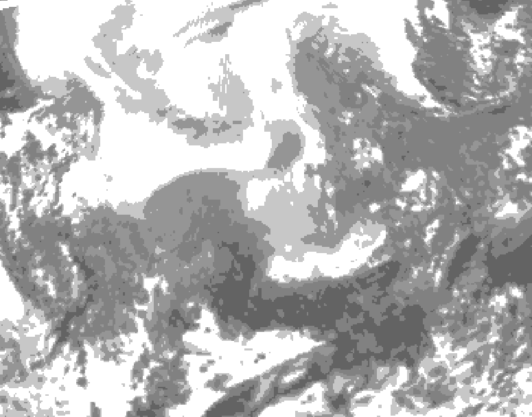 GDPS total cloud 162 hour forecast chart for Canada based on 2026/02/11 1200Z data