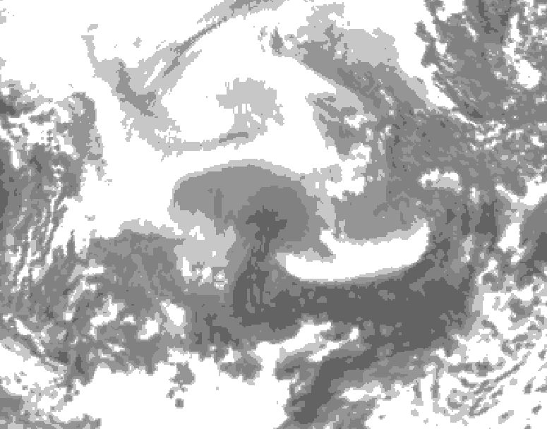 GDPS total cloud 174 hour forecast chart for Canada based on 2026/02/11 1200Z data