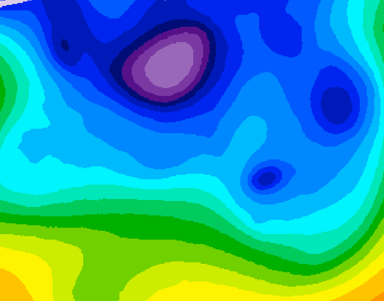 GDPS 500 millibar geopotential height 048 hour forecast chart for Canada based on 2026/02/12 0000Z data
