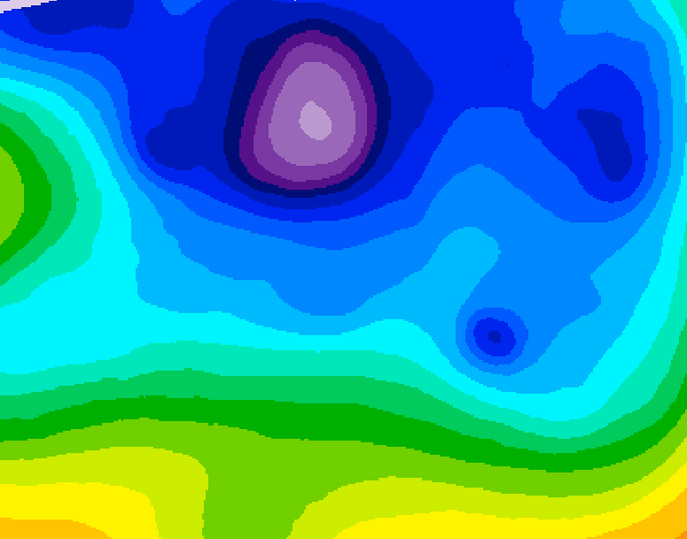 GDPS 500 millibar geopotential height 060 hour forecast chart for Canada based on 2026/02/12 0000Z data