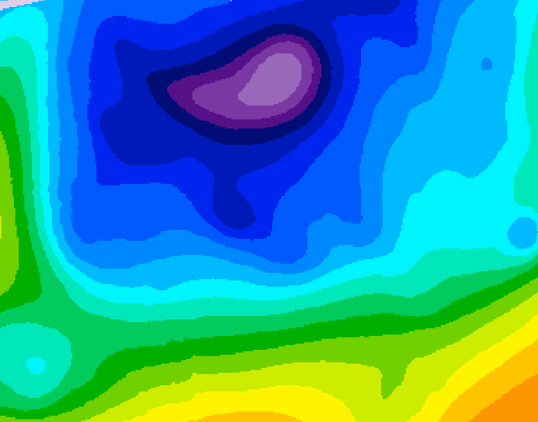 GDPS 500 millibar geopotential height 108 hour forecast chart for Canada based on 2026/02/12 0000Z data