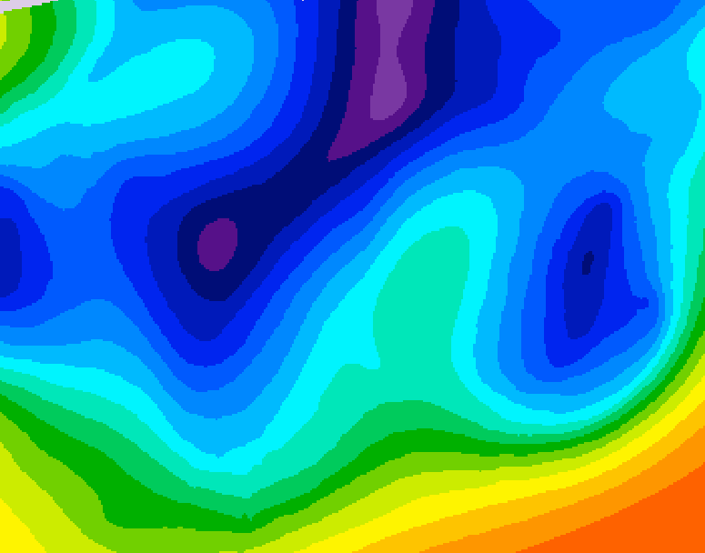 GDPS 500 millibar geopotential height 216 hour forecast chart for Canada based on 2026/02/12 0000Z data