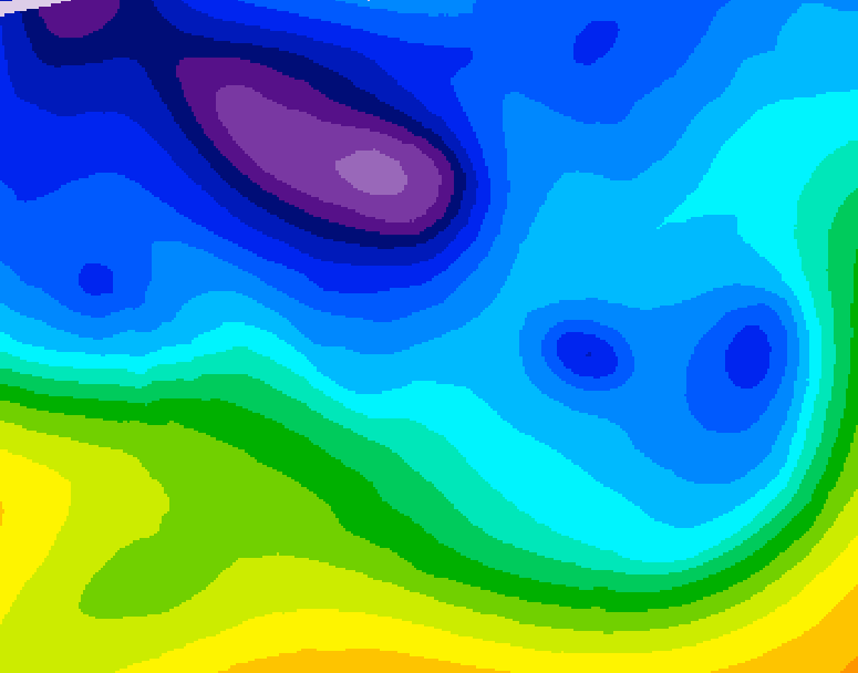 GDPS 500 millibar geopotential height 006 hour forecast chart for Canada based on 2026/02/12 1200Z data