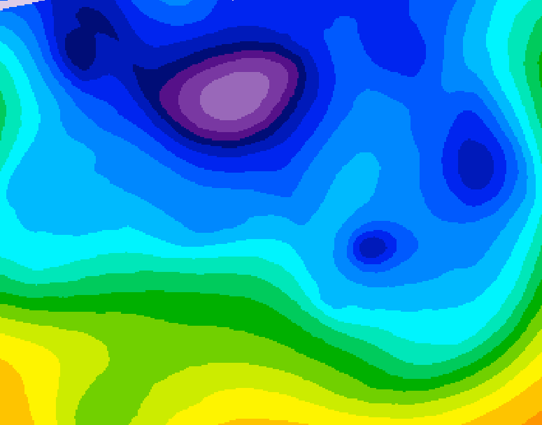 GDPS 500 millibar geopotential height 030 hour forecast chart for Canada based on 2026/02/12 1200Z data
