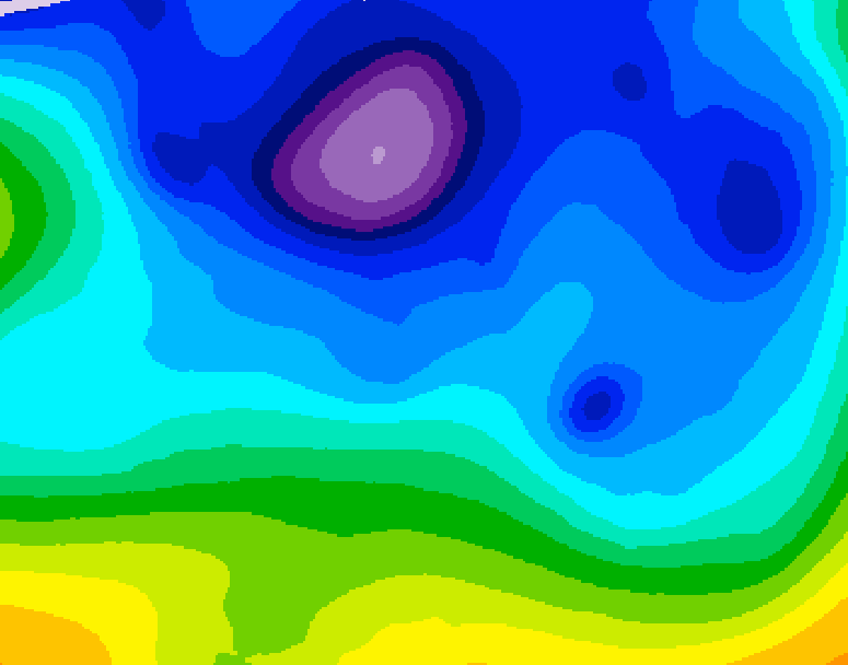 GDPS 500 millibar geopotential height 042 hour forecast chart for Canada based on 2026/02/12 1200Z data