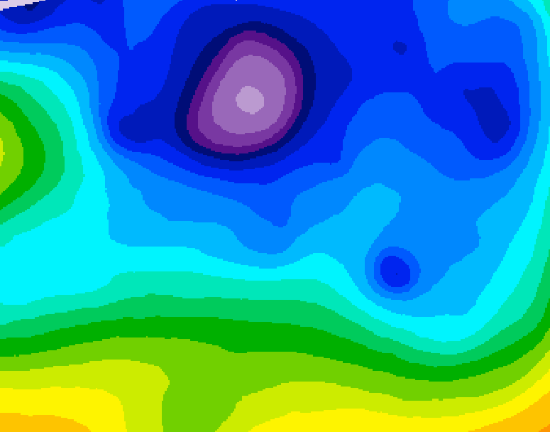 GDPS 500 millibar geopotential height 048 hour forecast chart for Canada based on 2026/02/12 1200Z data