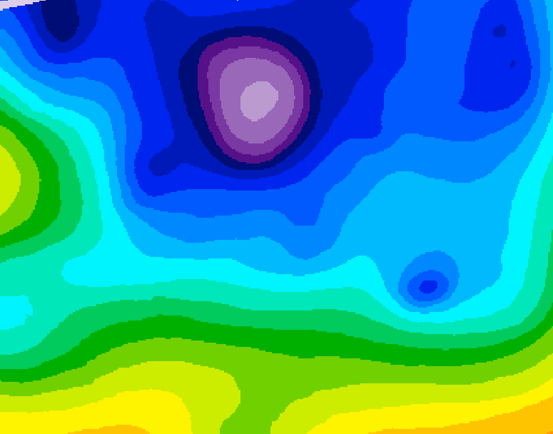 GDPS 500 millibar geopotential height 060 hour forecast chart for Canada based on 2026/02/12 1200Z data