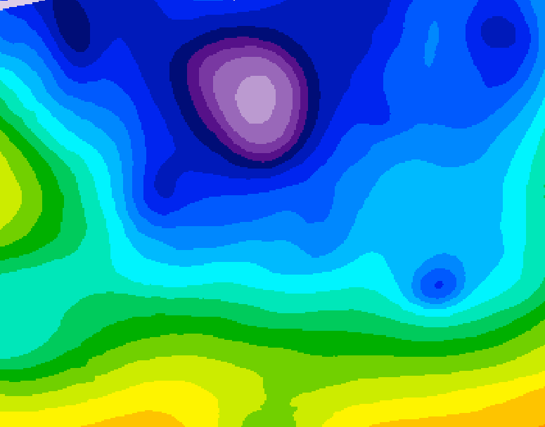 GDPS 500 millibar geopotential height 066 hour forecast chart for Canada based on 2026/02/12 1200Z data