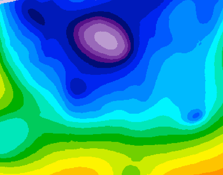 GDPS 500 millibar geopotential height 078 hour forecast chart for Canada based on 2026/02/12 1200Z data