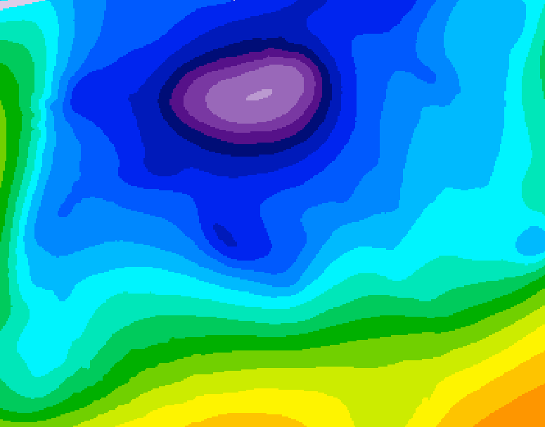 GDPS 500 millibar geopotential height 096 hour forecast chart for Canada based on 2026/02/12 1200Z data