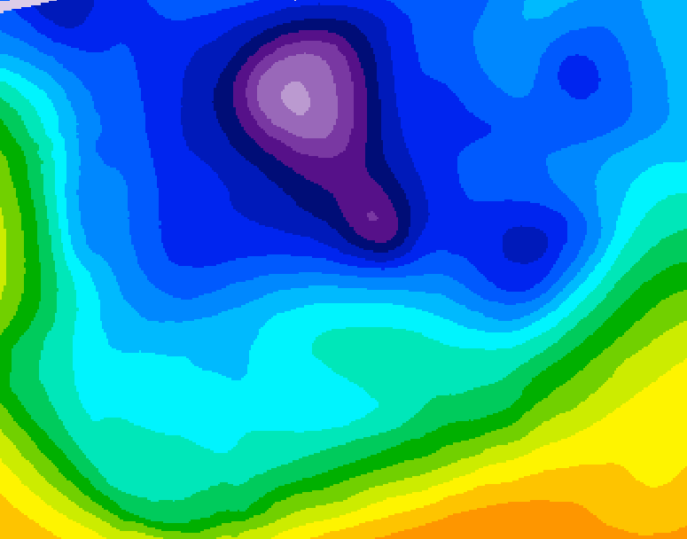 GDPS 500 millibar geopotential height 150 hour forecast chart for Canada based on 2026/02/12 1200Z data
