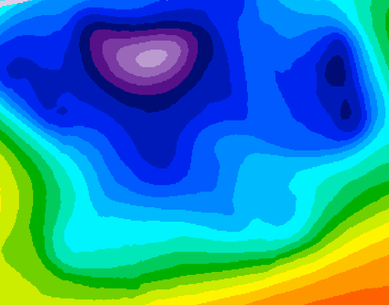 GDPS 500 millibar geopotential height 192 hour forecast chart for Canada based on 2026/02/12 1200Z data