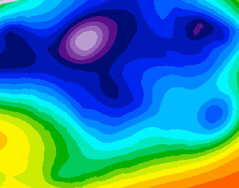 GDPS 500 millibar geopotential height 216 hour forecast chart for Canada based on 2026/02/12 1200Z data