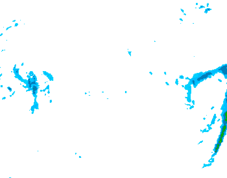 GDPS precipitation 006 hour forecast chart for Canada based on 2026/02/12 1200Z data