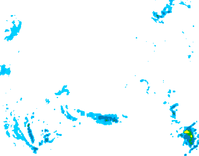 GDPS precipitation 132 hour forecast chart for Canada based on 2026/02/12 1200Z data