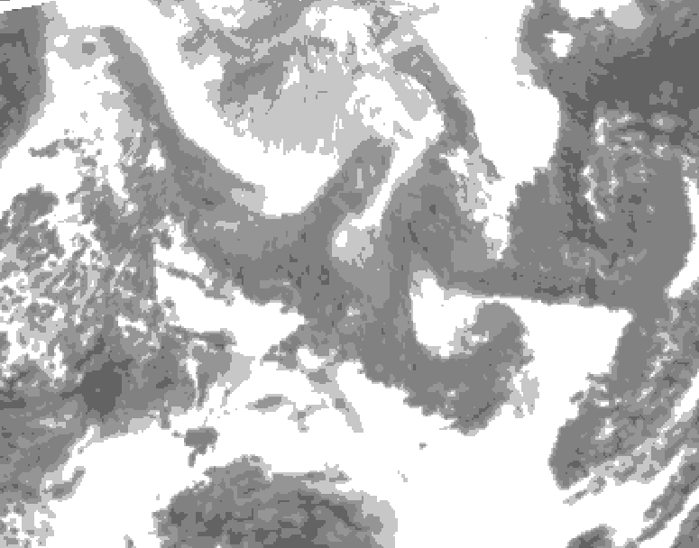 GDPS total cloud 048 hour forecast chart for Canada based on 2026/02/12 0000Z data