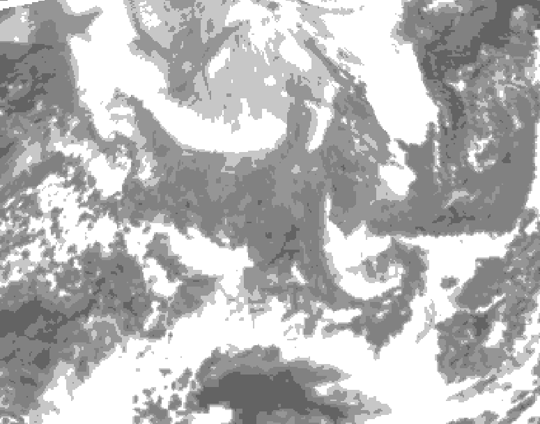 GDPS total cloud 060 hour forecast chart for Canada based on 2026/02/12 0000Z data