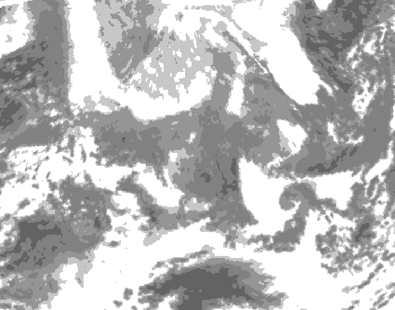 GDPS total cloud 054 hour forecast chart for Canada based on 2026/02/12 1200Z data