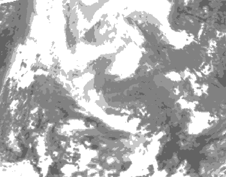 GDPS total cloud 114 hour forecast chart for Canada based on 2026/02/12 1200Z data