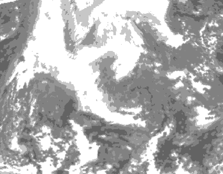 GDPS total cloud 120 hour forecast chart for Canada based on 2026/02/12 1200Z data
