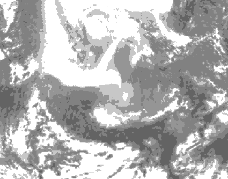 GDPS total cloud 138 hour forecast chart for Canada based on 2026/02/12 1200Z data