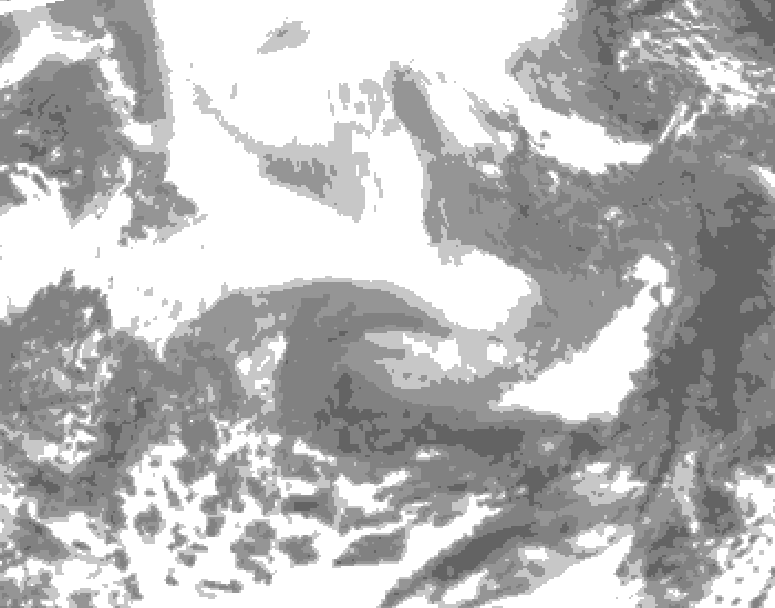 GDPS total cloud 162 hour forecast chart for Canada based on 2026/02/12 1200Z data