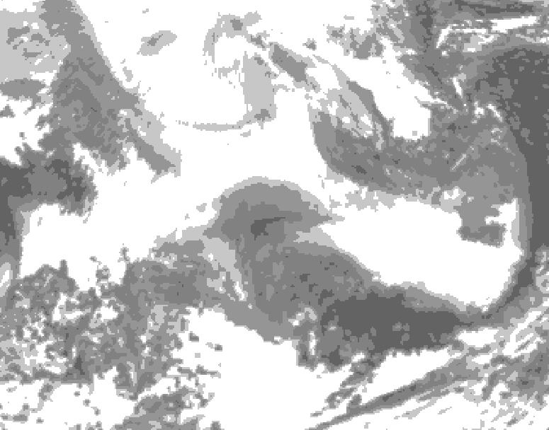 GDPS total cloud 180 hour forecast chart for Canada based on 2026/02/12 1200Z data