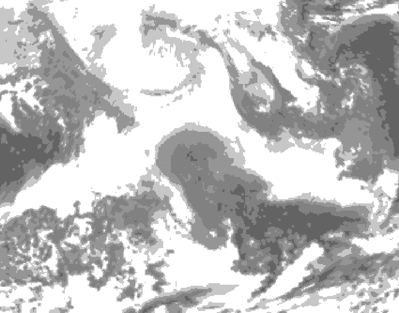 GDPS total cloud 186 hour forecast chart for Canada based on 2026/02/12 1200Z data
