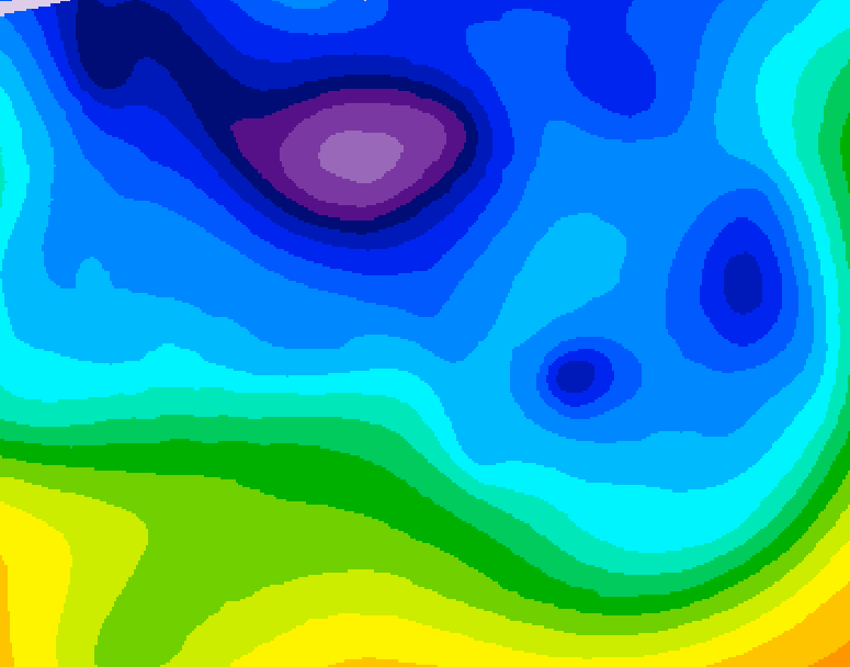 GDPS 500 millibar geopotential height 012 hour forecast chart for Canada based on 2026/02/13 0000Z data