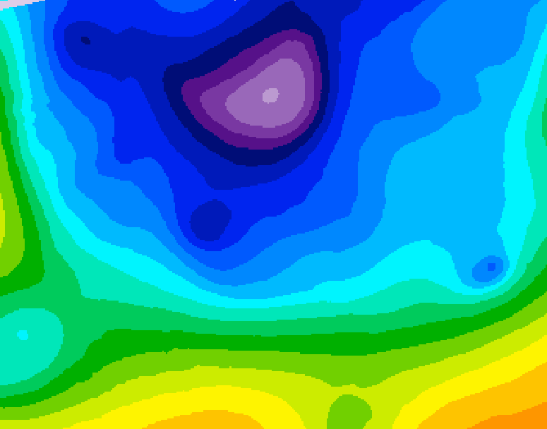 GDPS 500 millibar geopotential height 072 hour forecast chart for Canada based on 2026/02/13 0000Z data