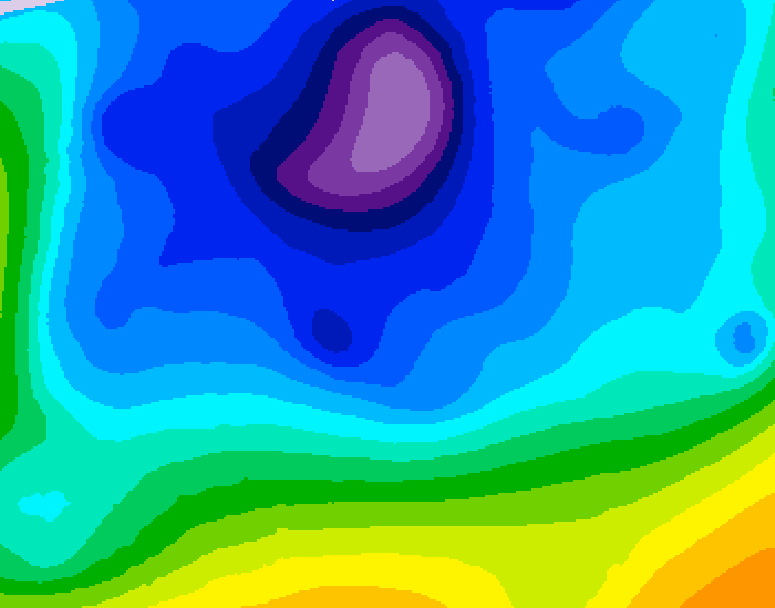 GDPS 500 millibar geopotential height 084 hour forecast chart for Canada based on 2026/02/13 0000Z data